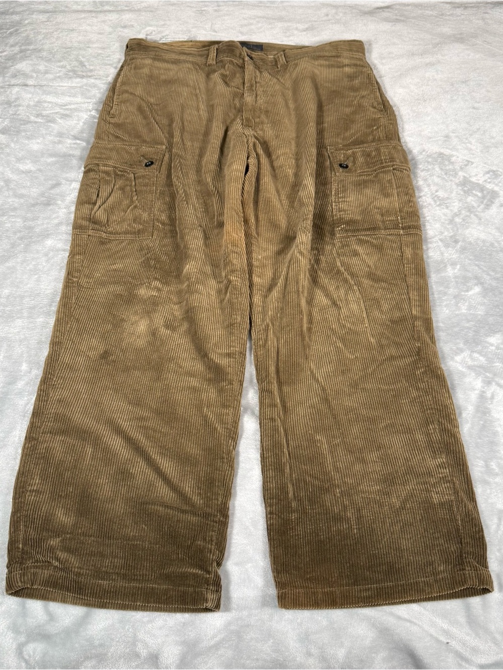 Vintage Polo Ralph Lauren Corduroy Cargo Pants Mens 38x30 Wide Leg Baggy READ!